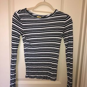 striped long sleeve top